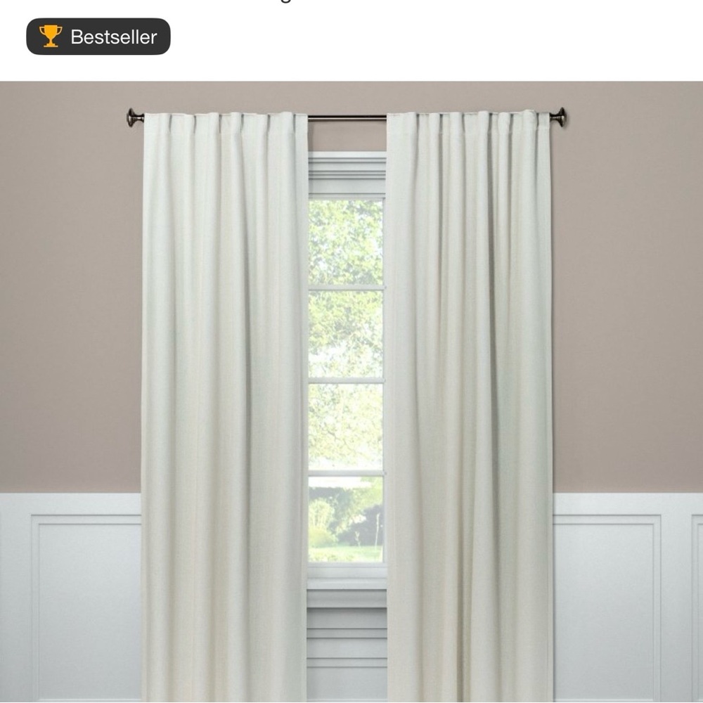 Blackout Aruba window curtain by Threshold size 84” in sour cream